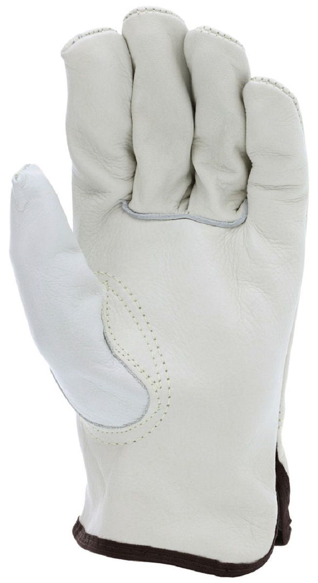 MCR Safety 32113 CV Grade Cow Grain, Leather Drivers Work Gloves, Beige, Box of 12 Pairs