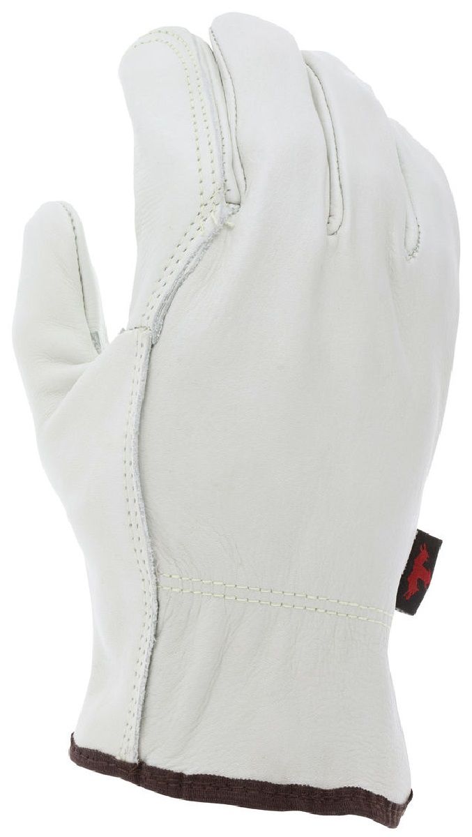 MCR Safety 32113DP Double Palm with Wing Thumb, Leather Drivers Work Gloves, Beige, Box of 12 Pairs