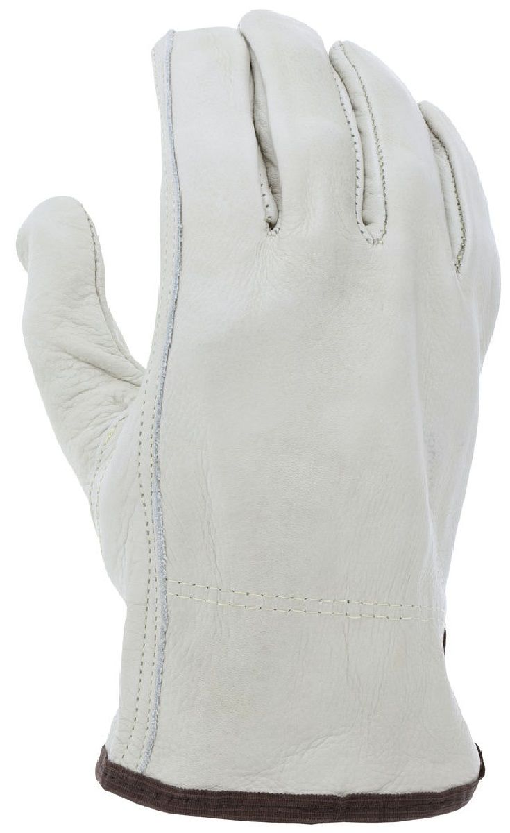 MCR Safety 3211IN Select Grade Cow Grain Leather, Drivers Work Gloves, Beige, Box of 12 Pairs