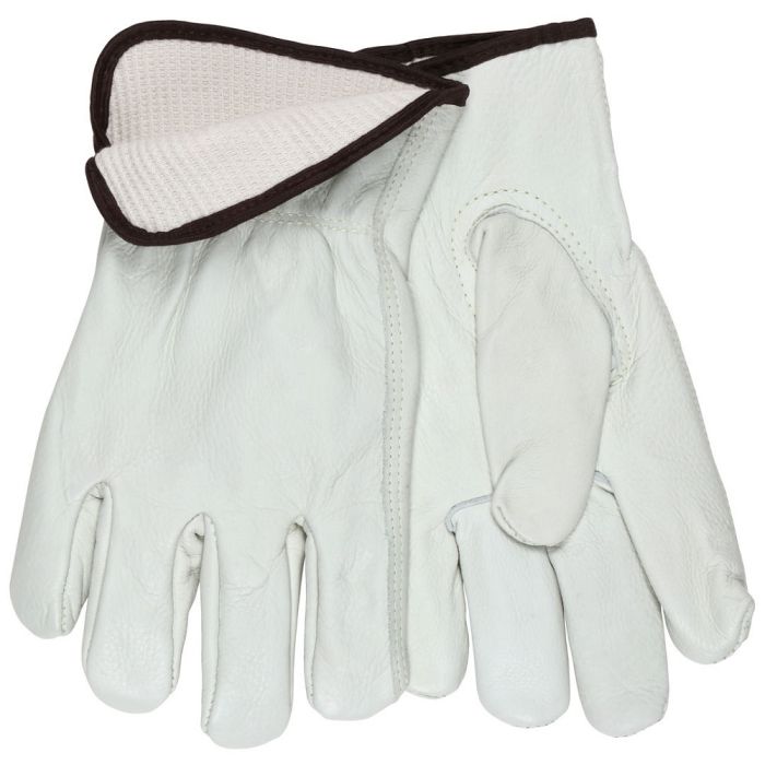MCR Safety 32801 CV Grade Leather, Drivers Insulated Work Gloves, Beige, Box of 12 Pairs
