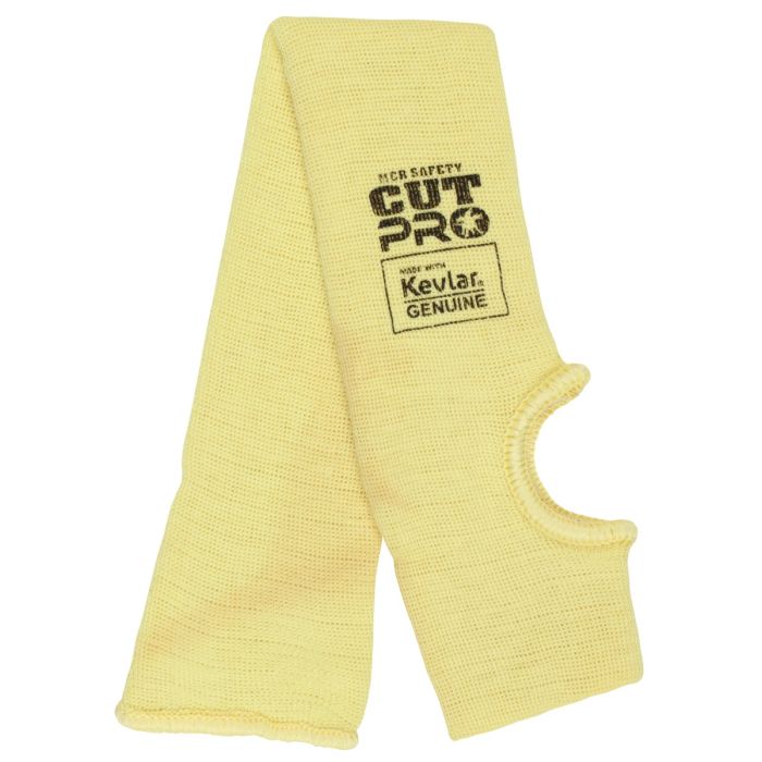 MCR Safety Cut Pro 9378TE Double Ply DuPont Kevlar Cut Resistant Sleeves, Yellow, One Size, Box of 10