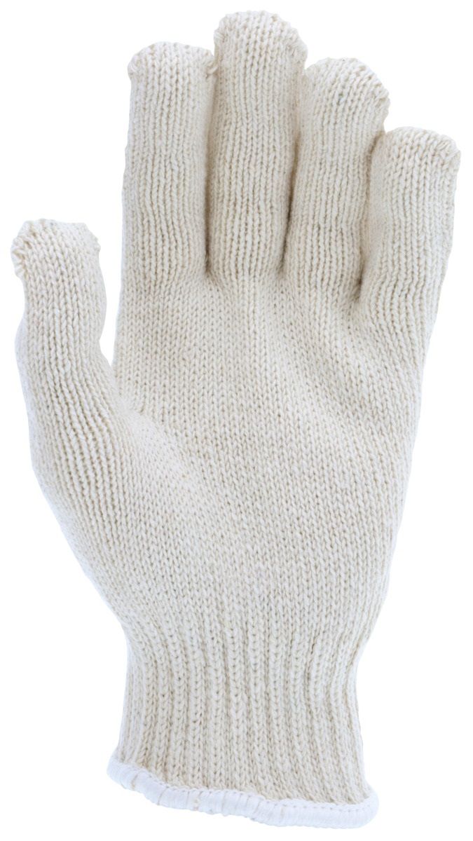 MCR Safety 9506LM Natural Cotton Heavy Weight String Knit Work Gloves, White, Box of 12 Pairs