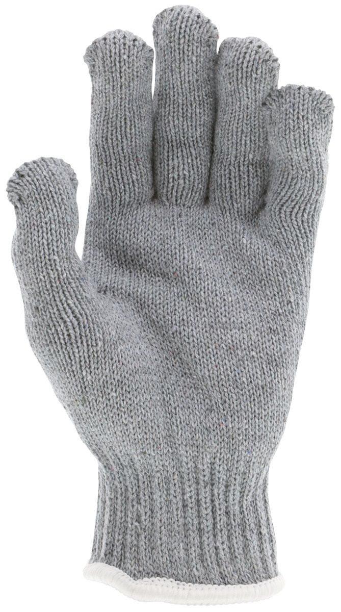MCR Safety 9507MH 7 Gauge Heavy Weight String Knit Work Gloves, Gray, Box of 12 Pairs