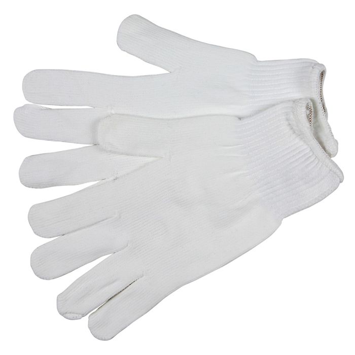 MCR Safety 9630M 10 Gauge Stretch Nylon String Knit Work Gloves, White, Box of 12 Pairs