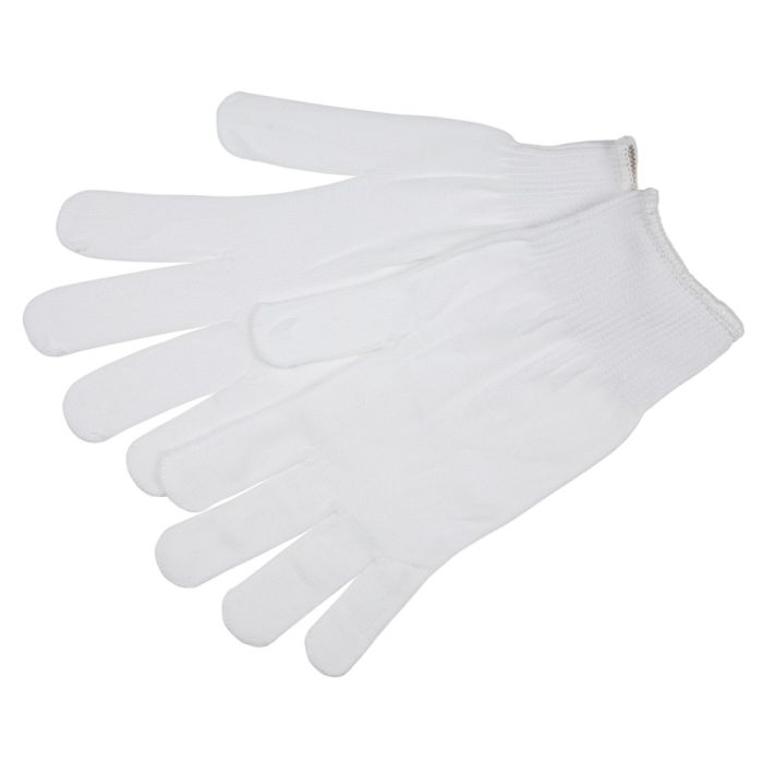MCR Safety 9633M 13 Gauge Stretch Nylon String Knit Work Gloves, White, Box of 12 Pairs