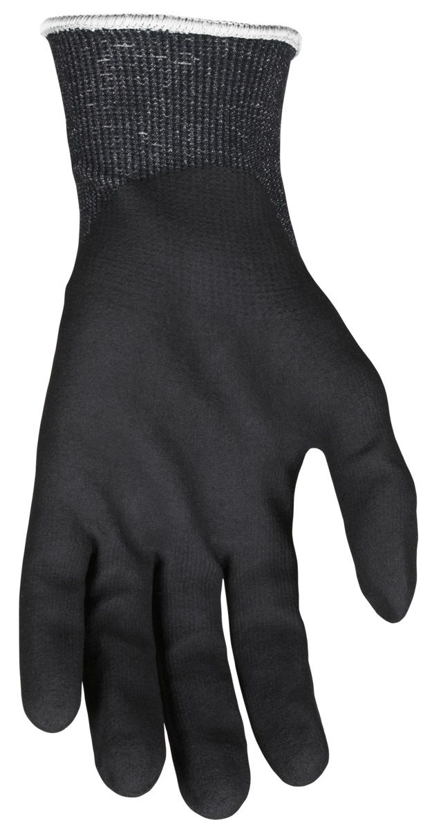 MCR Safety Cut Pro 9818NF 18 Gauge ARX Aramid Shell, Nitrile Foam Coated Work Gloves, Black, Box of 12 Pairs