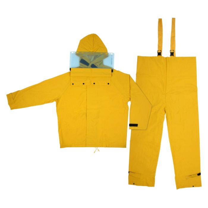 MCR Safety FRHBS100 2 Piece Hydroblasting Rain Suit, Yellow, 1 Each