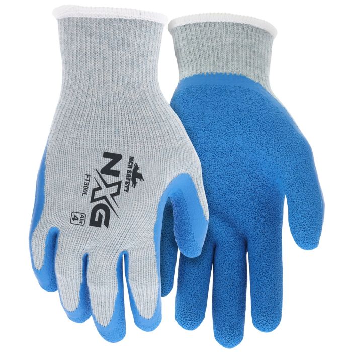 MCR Safety NXG FT300 10 Gauge Cotton Polyester Shell Work Gloves, Gray, Box of 12 Pairs