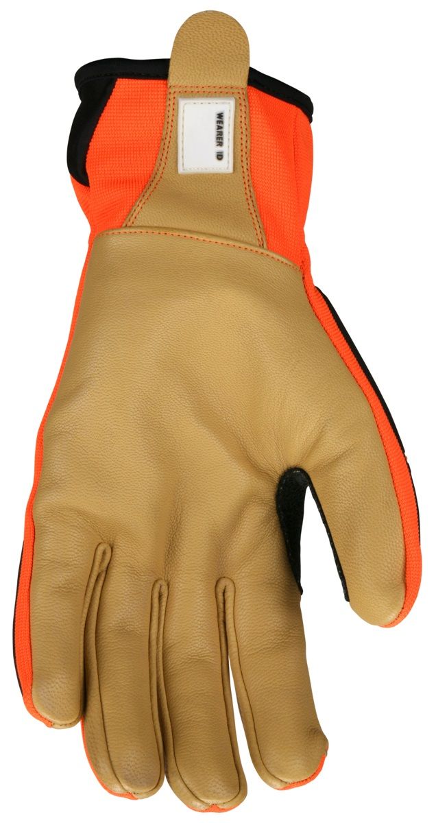 MCR Safety UltraTech MC503 Hi-Visibility Cut and Abrasion Resistant Mechanics Gloves, Hi-Vis Orange, 1 Pair Each