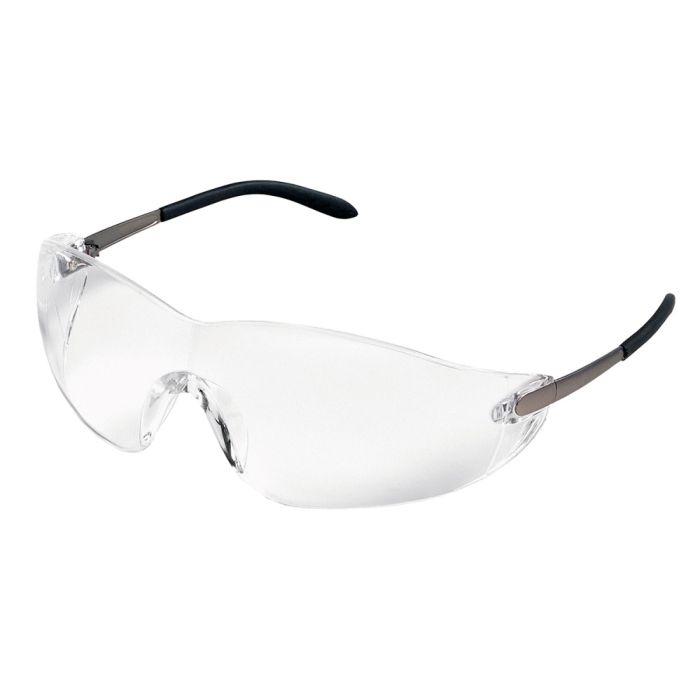 MCR Safety S2110 Soft Non Slip Temple, Frameless Safety Glasses, Chrome Metal, One Size Box of 12