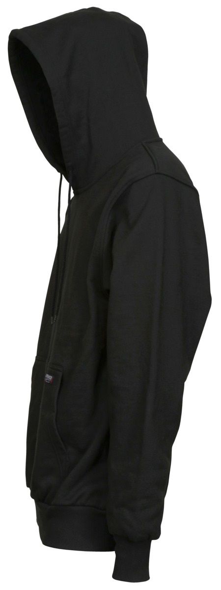 MCR Safety SS2BK Flame Resistant Hooded Pullover Sweatshirt, Black, 1 Each