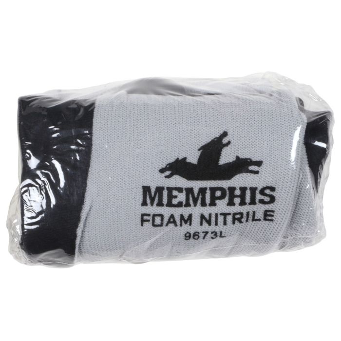 MCR Safety Memphis VP9673 13 Gauge Nylon Shell Nitrile Foam Work Gloves, Gray, Case of 96