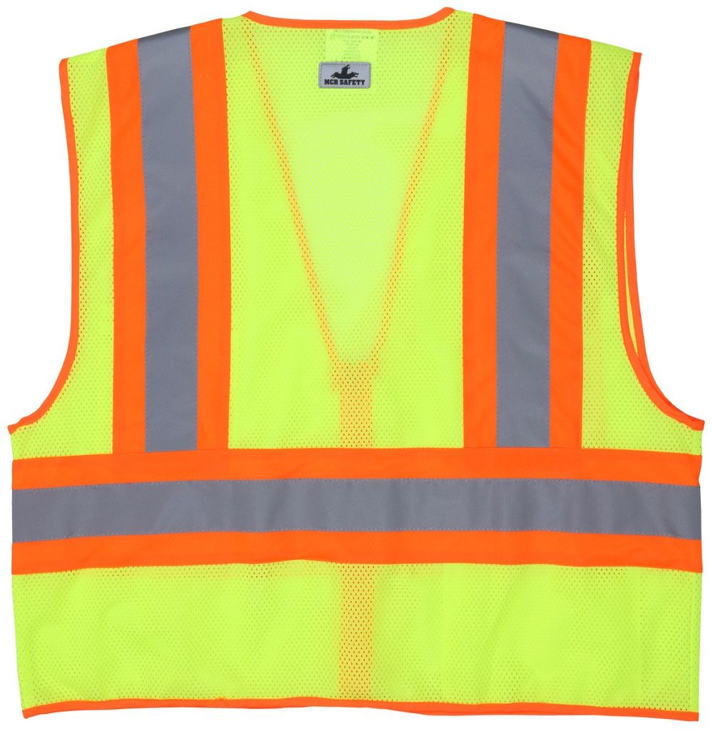 MCR Safety Luminator WCCL2L High Visibility Reflective Safety Vest, Hi Vis Lime, 1 Each