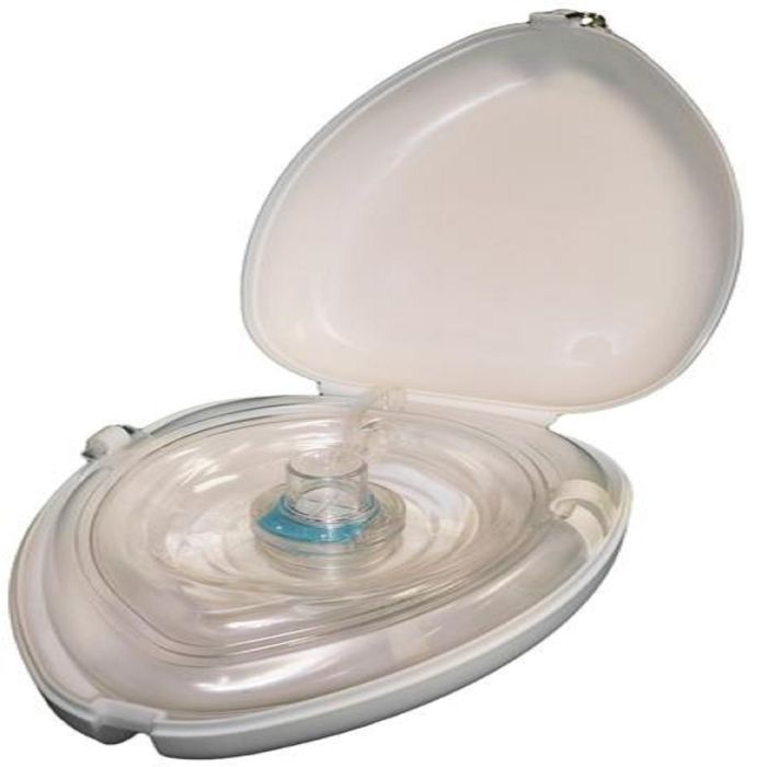 Emergency CPR Mask with Hard Case, White