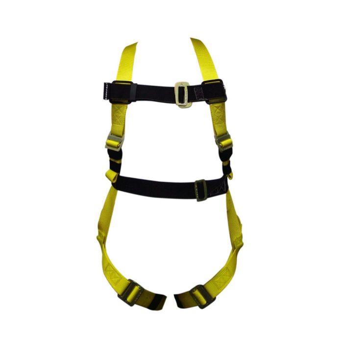 Honeywell Miller 850/UYK Standard Non-Stretch Harness with Pull-Free Lanyard Rings and Fall Indicator, Yellow, One Size, 1 Each