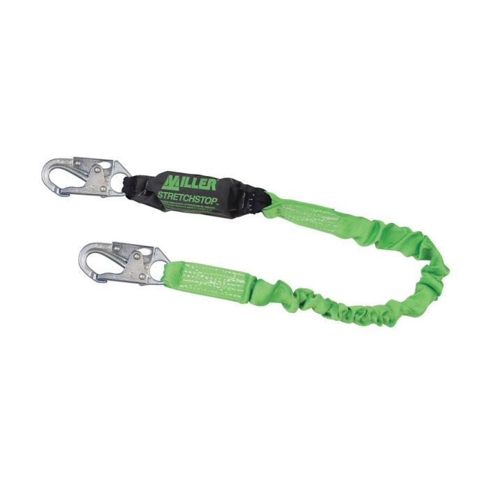 Honeywell Miller 913SS-Z7/6FTGN StretchStop Lanyards with Shock Absorber, Green, One Size, 1 Each