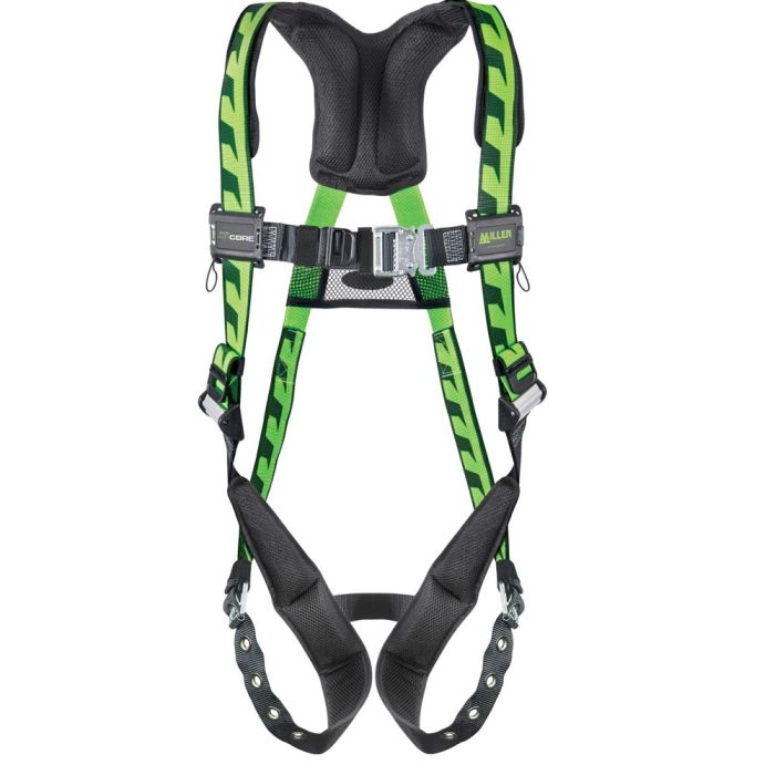Honeywell Miller AC-QC2/3XLGN AirCore Steel Harness Without Front D-Ring, Green, 3X-Large, 1 Each