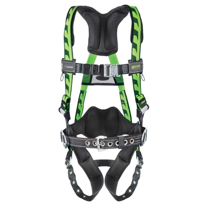 Honeywell Miller AC-TB2/3XLGN AirCore Harness With Tongue Buckles, Green, 3X-Large, 1 Each