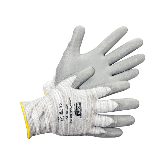 Honeywell North NFD16G/7S NorthFlex Light Task Plus 3 Gloves, Gray, Small, Box of 12