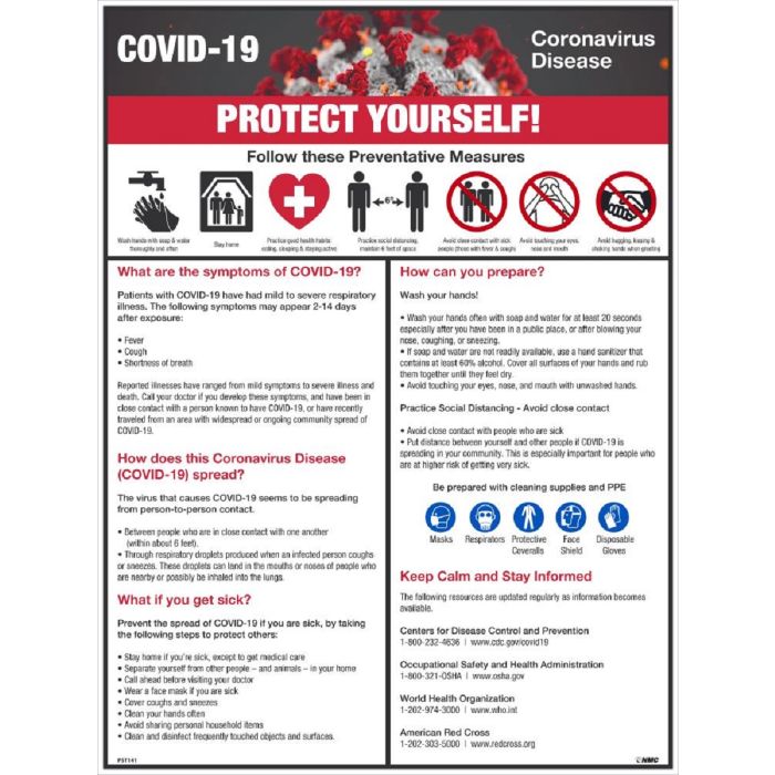 National Marker Company COVID-19 Workplace Information Poster