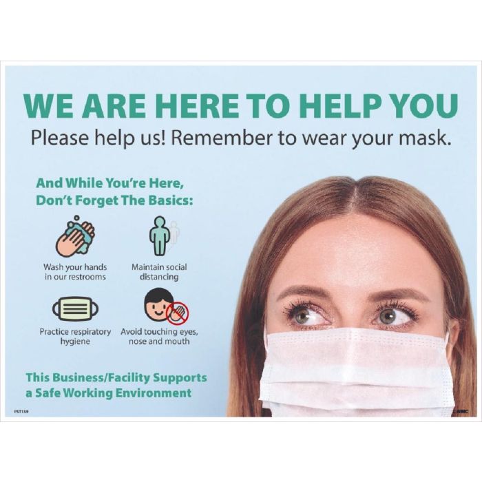 National Marker Company COVID-19 Remember to Wear Your Mask Poster