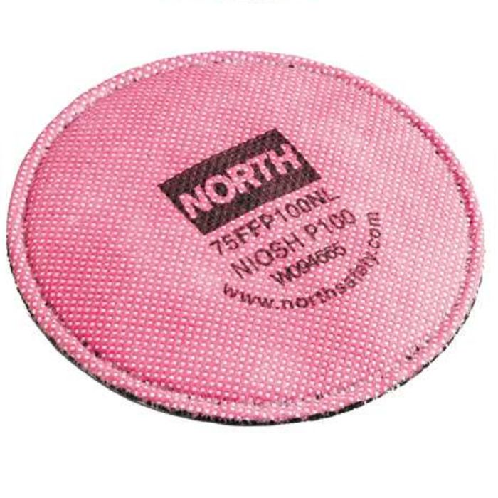 Honeywell North 75FFP100NL Flexible, Low Profile P100 Filter with Odor Relief, Pink, One Size, Box of 50