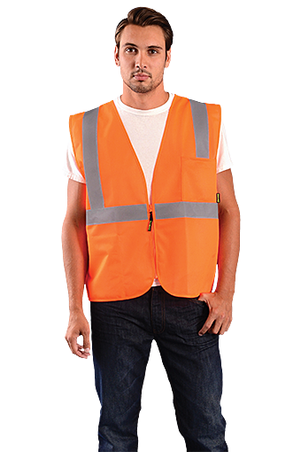 Value Solid Standard Zipper Safety Vest