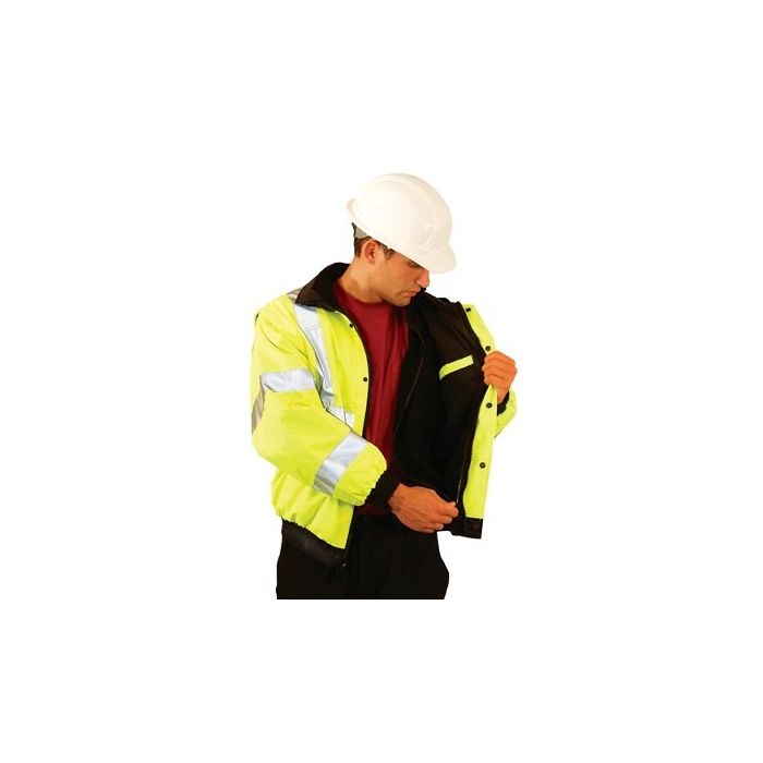 OccuLux High Visibility Bomber Jacket-Class 3 Color Yellow Size 2X