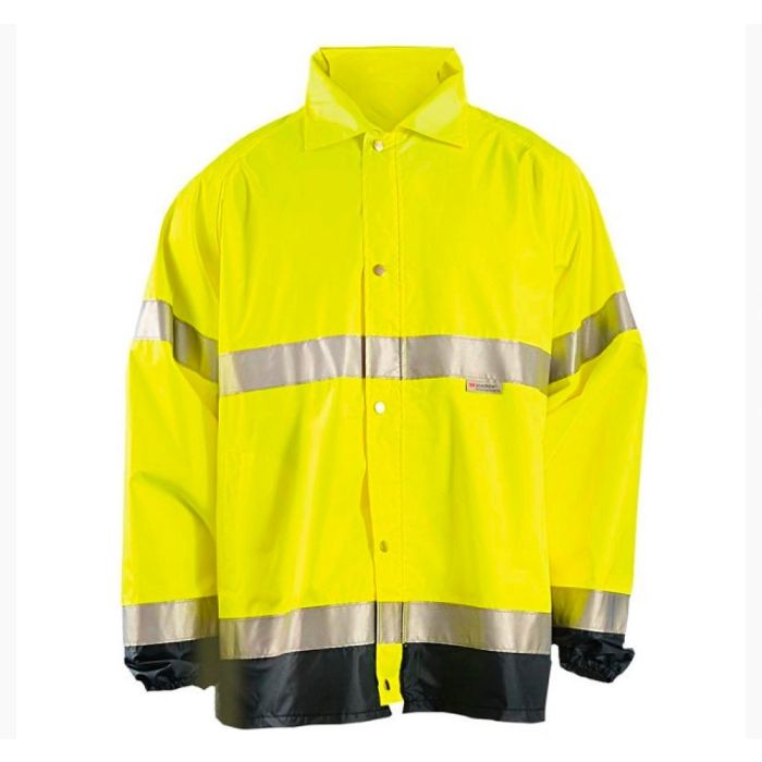 OccuNomix TJR Class 3 Premium Breathable Rain Jacket, Hi Vis Yellow, 1 Each