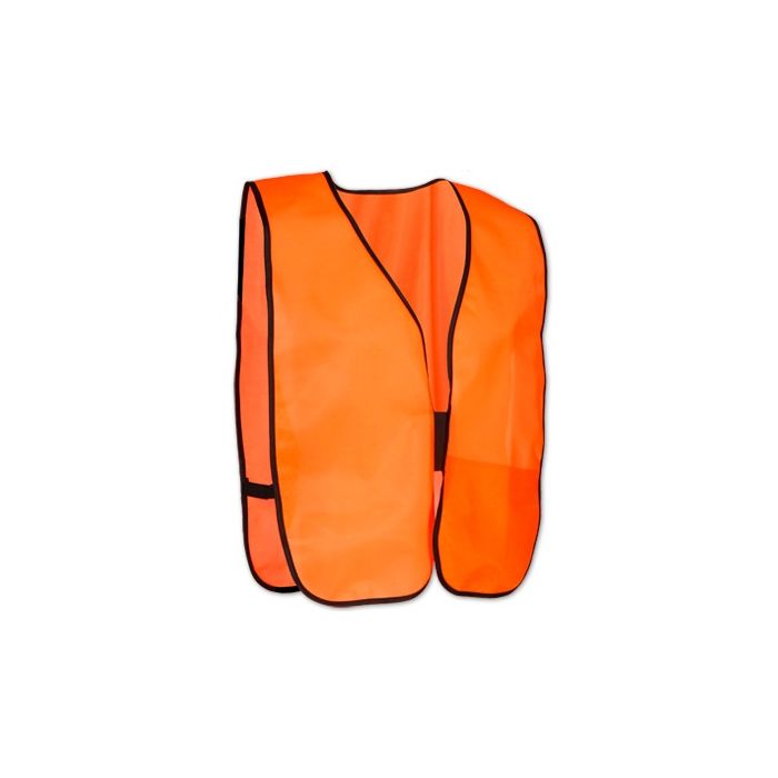 Occunomix LUX-XNTS Economy Solid Safety Vest, Hi-Vis Orange, X-Large, 1 Each