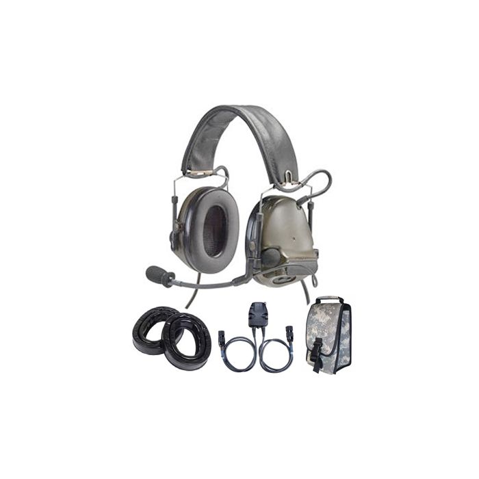 Peltor ComTac III ACH Headset Kit, Dual Comm, Single Lead Split Audio, Headband - FOLIAGE GREEN