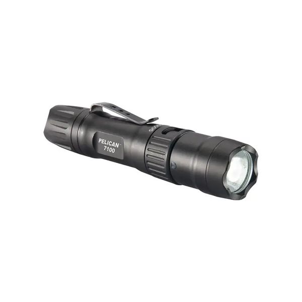 Pelican 071000-0000-110 LED Li-Ion Rechargeable Tactical Flashlight, Black,  1 Each