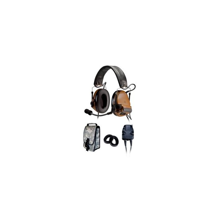 Peltor ComTac III ACH Headset Kit, Dual Comm, Headband - COYOTE BROWN