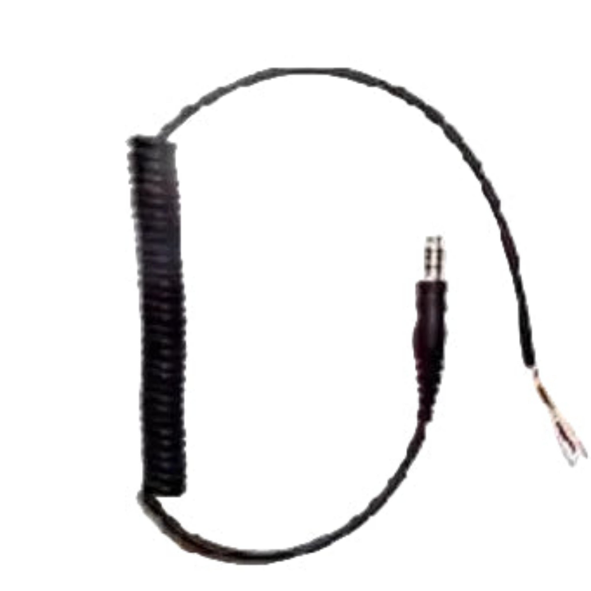 Peltor Headset Curly Cable Downlead with 4-Pole Molded Plug