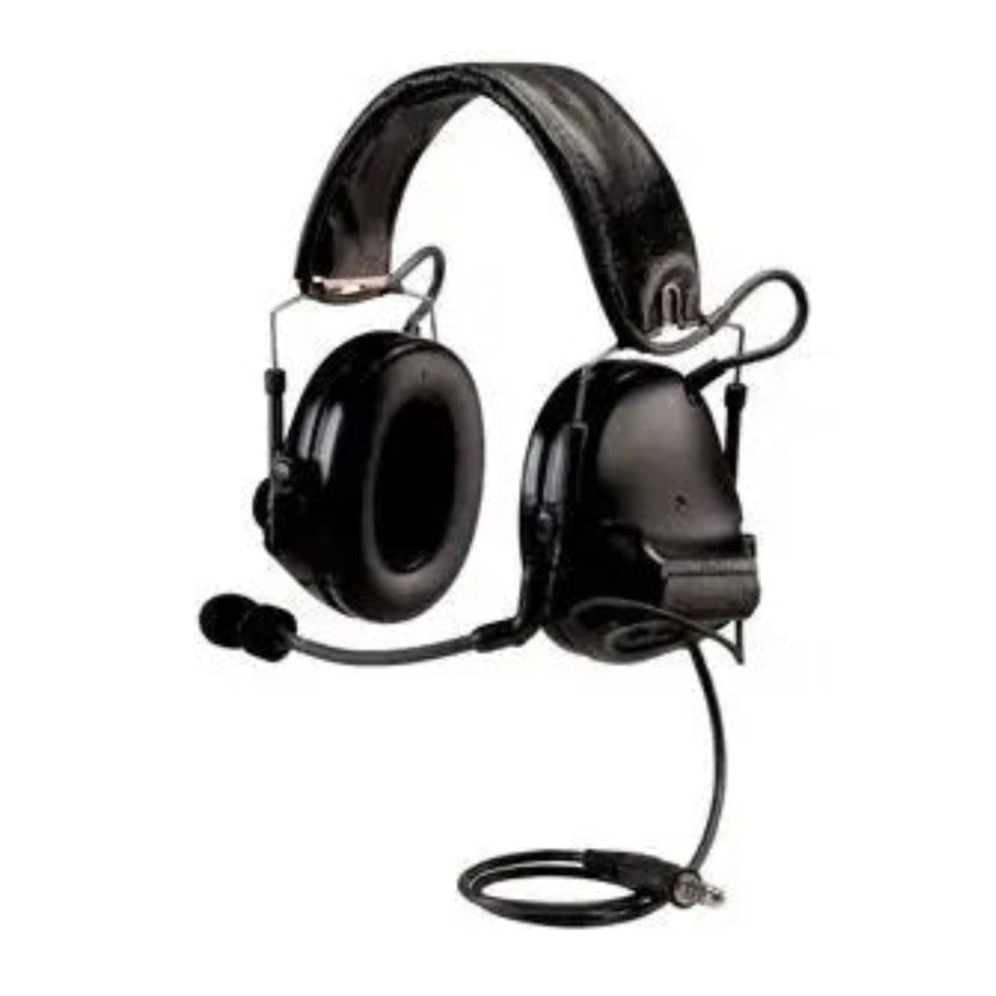 Peltor SWAT-TAC ACH Communication Headset, Dual Comm, Headband, Single Downlead Split Audio - BLACK