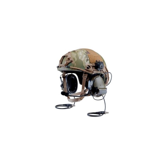Peltor ComTac III ARC Headset, Dual Comm, Accessory Rail Connector - OLIVE DRAB GREEN