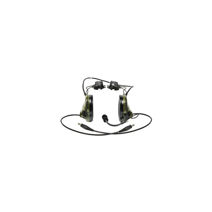 Peltor ComTac III ARC Headset, Dual Comm, Accessory Rail Connector - OLIVE DRAB GREEN