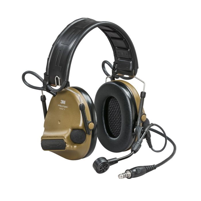 3M PELTOR MT20H682FB-47N CYS ComTac VI NIB Headset, Single Downlead, Headband w/ included ARC, Coyote Brown, 1 Each