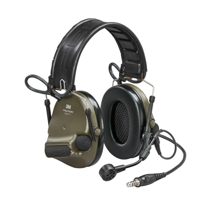3M PELTOR MT20H682FB-47N GN ComTac VI NIB Headset, Single Downlead, Headband w/ included ARC, Green, 1 Each
