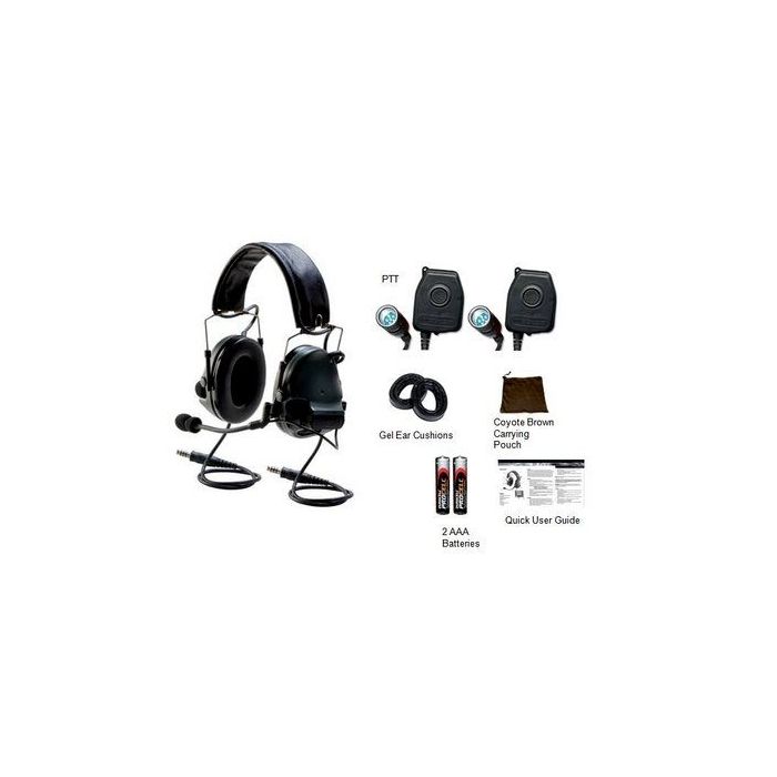 Peltor ComTac III ACH Headset Kit, Dual Comm, Headband - FOLIAGE GREEN