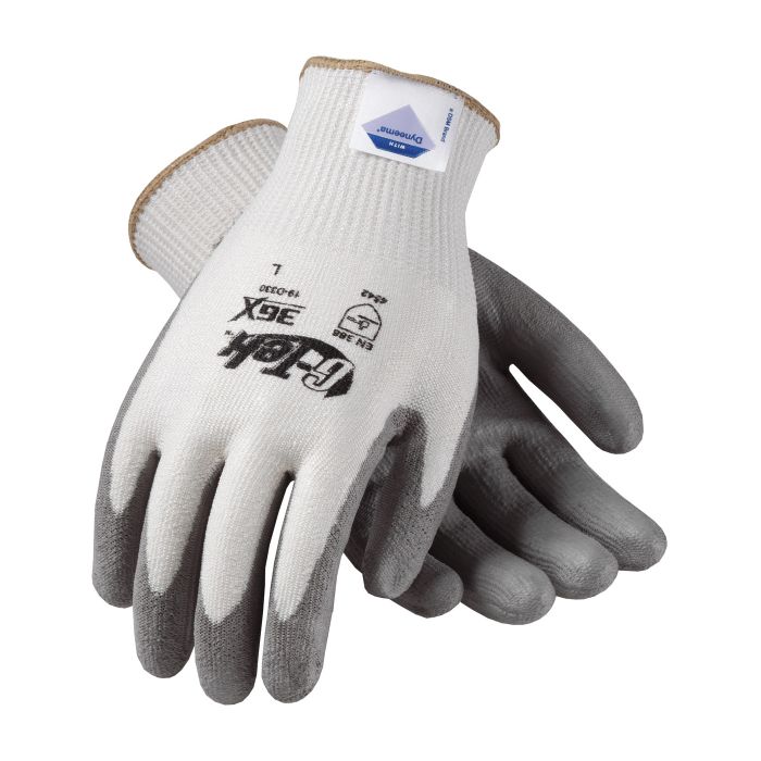 G Tek 3GX Seamless Knit Dyneema Diamond / Spandex Glove Polyurethane Coated Smooth Grip, Box of 12 Pairs