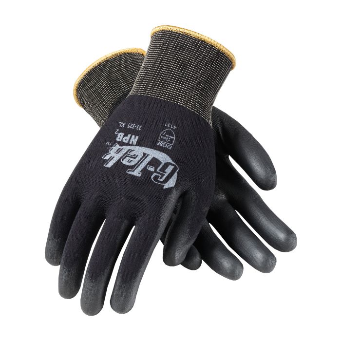 G-Tek NPB2 Heavy Weight Extra Thick Polyurethane Coated Grip Glove, Box of 12 Pairs