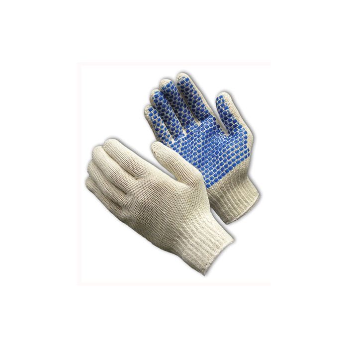 Seamless Knit with PVC Brick Pattern Grip Glove - 7 Gauge