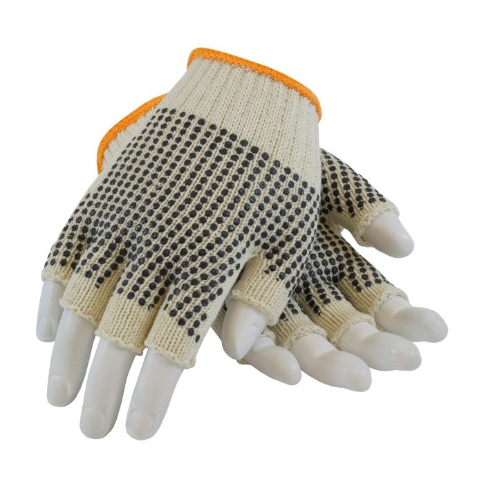 Seamless Knit with Double-Sided PVC Dot Grip Glove - Half-Finger