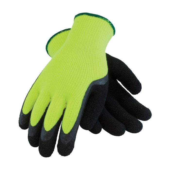 Hi-Vis Seamless Terry Glove MicroFinish Grip Glove, Box of 12 Pairs