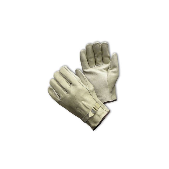 PIP 68-153 Regular Grade Leather Pull Strap Closure Driver's Glove - Straight Thumb 10/Dozen