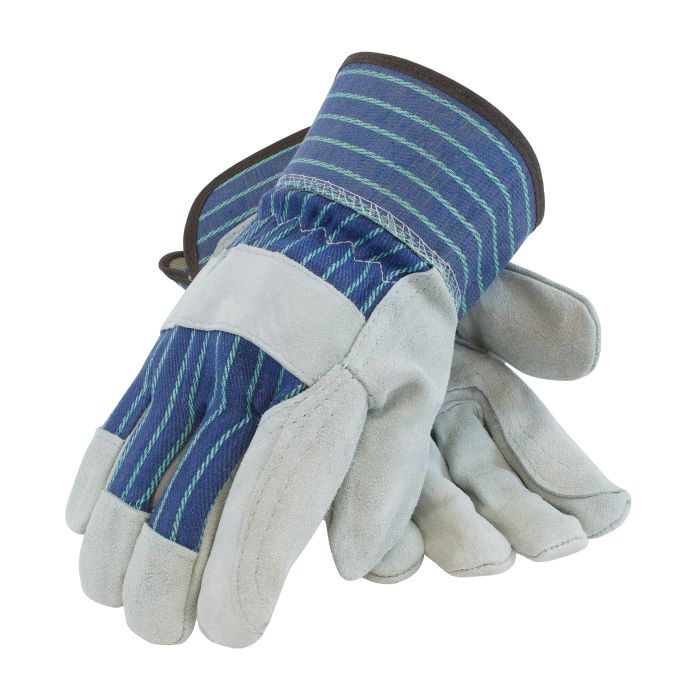 "A/B"Grade Shoulder Split Leather Double Palm Glove Rubberized Safety Cuff