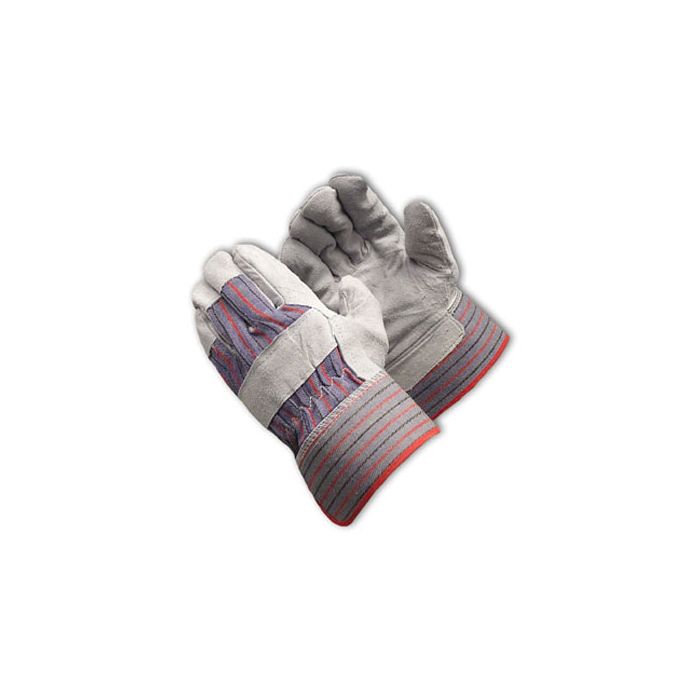 B/C Grade Shoulder Split Leather Palm Glove - Plasticized Safety Cuff, Box of 12 Pairs