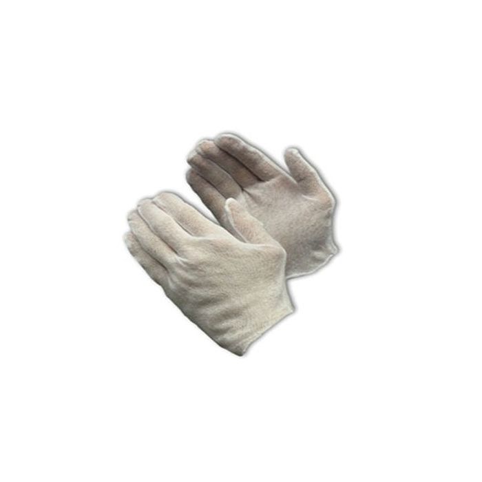 PIP CleanTeam 97-500 Premium, Light Weight Cotton Lisle Inspection Glove with Unhemmed Cuff, Box of 12