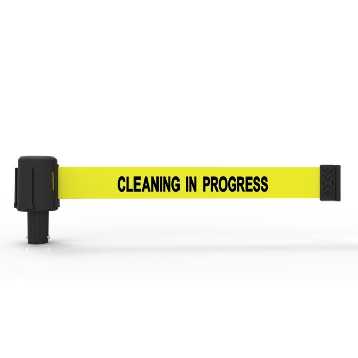 Banner Stakes PL4034 PLUS Yellow "Cleaning in Progress" Banner
